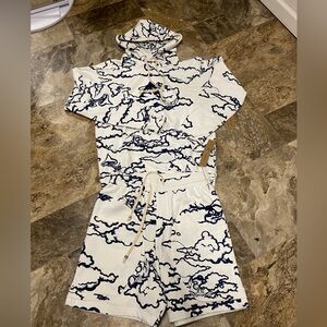 Good Times Dragon Cloud Monster White/Blue Mens Hoodie and Short